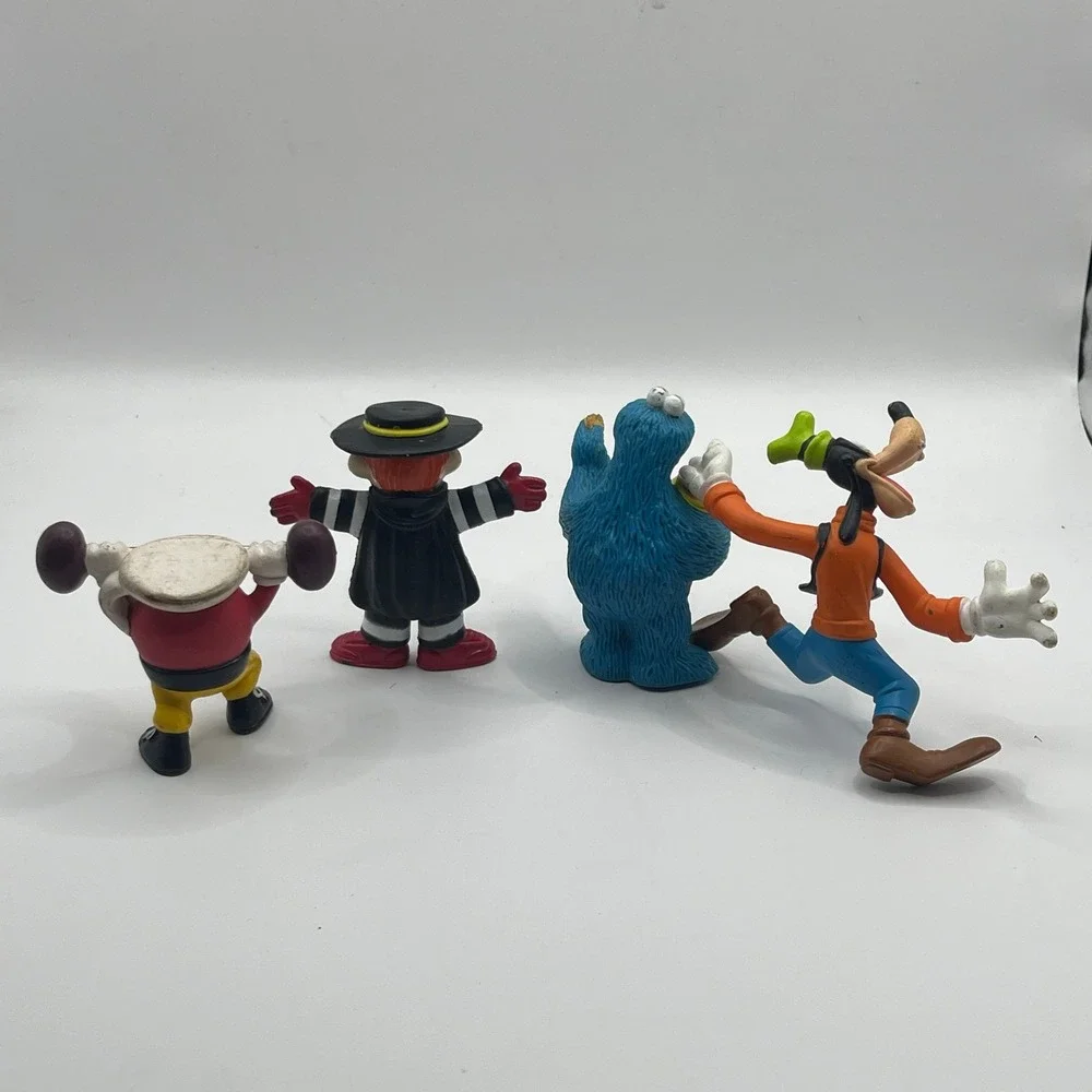 VTG 90s PVC Figure Lot McDonald's Hamburglar Cookie Monster Goofy Kool-Aid Man